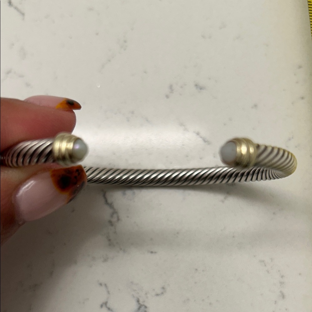 David Yurman Silver and Gold Cable Bracelet